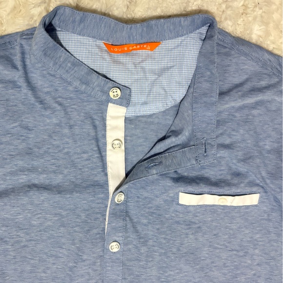 LOUIS CASTEL Men's Blue Long Sleeve Shirt - Picture 5 of 11